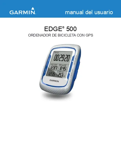 manual usuario EDGE 500 ORDENADOR DE BICICLETA GPS