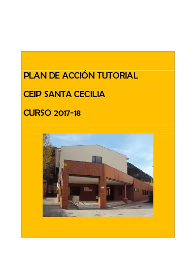 Plan De Acción Tutorial Ceip Santa Cecilia Curso