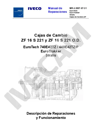 Caja de cambios ZF a230 instrucciones y piezas de recambio lista 