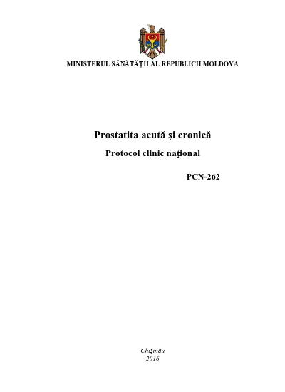 protocol de tratament al prostatitei)