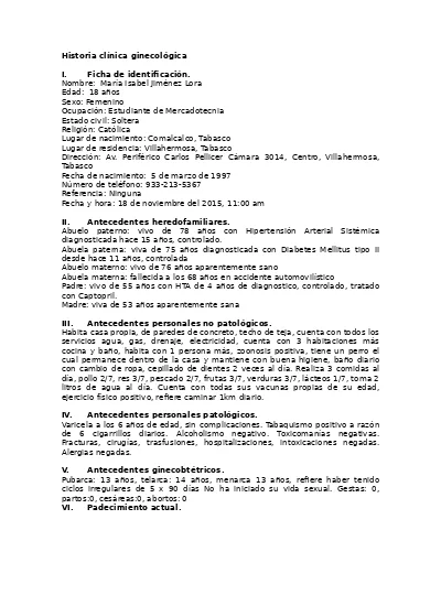 Top PDF Historia Clínica UNAM formato 