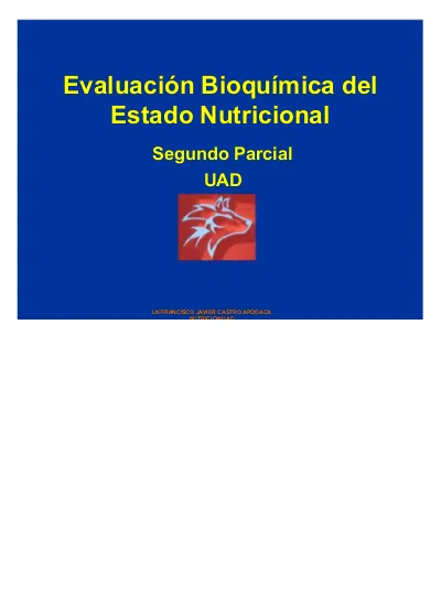 Evaluación Bioquímica Del Estado Nutricional Recuperado 7610