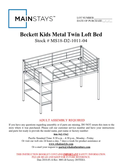 New Industrial Twin Over Bunk Bed, Your Zone Twin Loft Bed Instructions