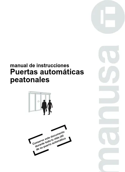 Manual De Instrucciones Puertas Automaticas Peatonales