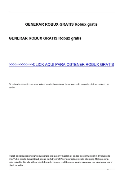 Generar Robux Gratis Robux Gratis Click Aqui Para Obtener Robux Gratis - como generar robux en robux generator facil