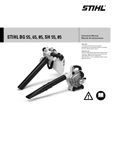 NEW/NOS STIHL Owner's Instruction Manual Leaf Blower Vacuum SH BG 55 65 85 