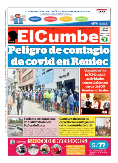 ElCumbe. Peligro de contagio de covid en Reniec. Aquishito de la MPC inició actividades comerciales con cerca de 100 tiendas virtuales