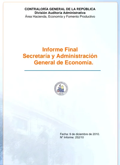 Informe Final Secretaría y Administración General de Economía.