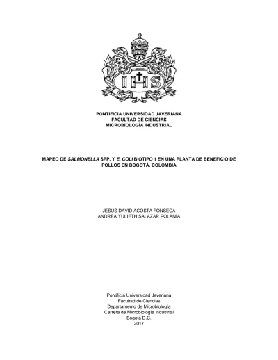 Pontificia Universidad Javeriana Facultad De Ciencias MicrobiologÍa Industrial 0280